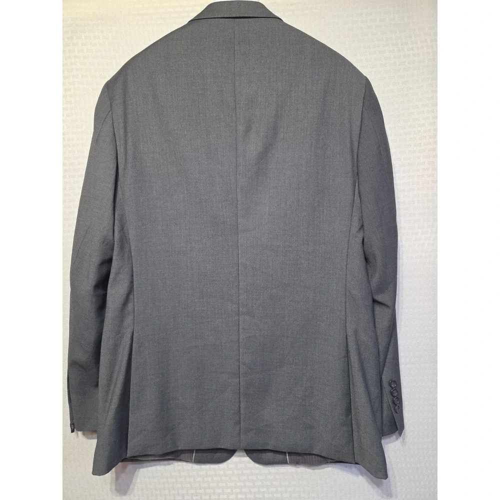 Caravelli Slim Fit Blazer Jacket 42L Gray 2 Button Notch Lapel Designed in Italy